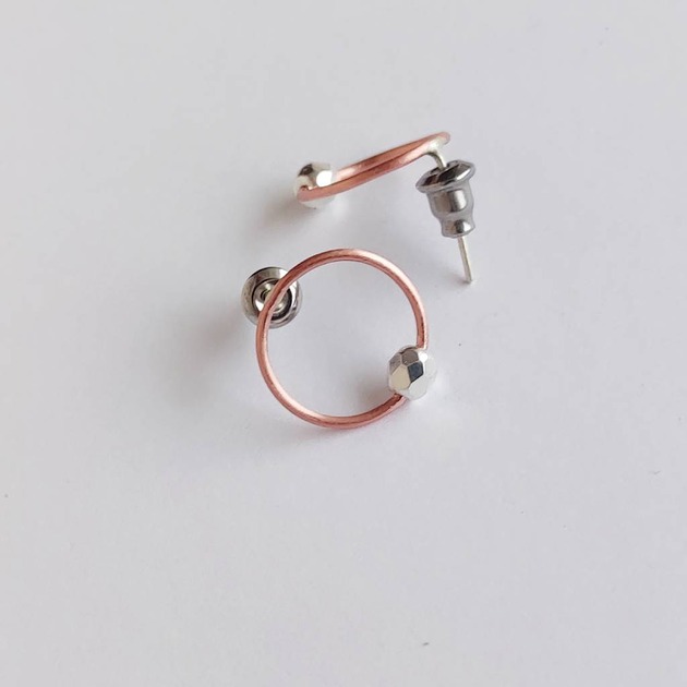 kolczyki z kamieniami Kolczyki OKRĄG