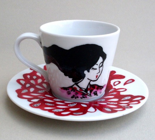 Filiżanka &quot;GEISHA w czerwieni&quot; reniah