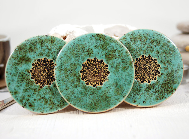 podkładki do kuchni Ceramiczne podkładki pod kubek, filiżankę - hygge