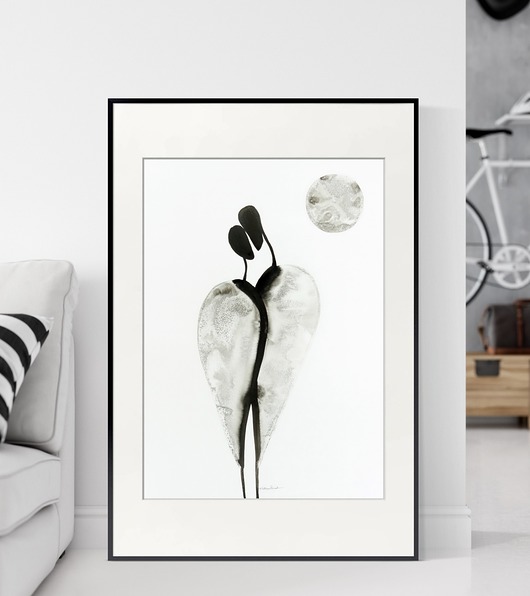 grafika 50X70 cm wykonana ręcznie MiniMalArt