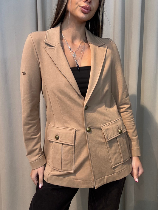 marynarki damskie Sfera - Dzianinowa marynarka