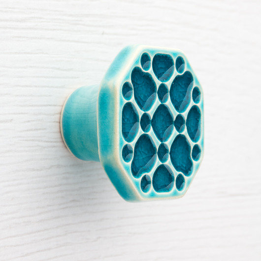 gałki do mebli Gałka do mebli turkusowa wz.11