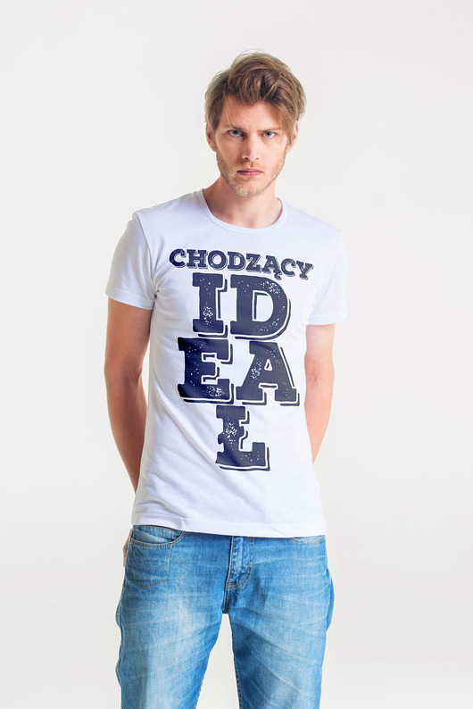 IDEAŁ MęskI T-shirt BIAŁY GAU great as You