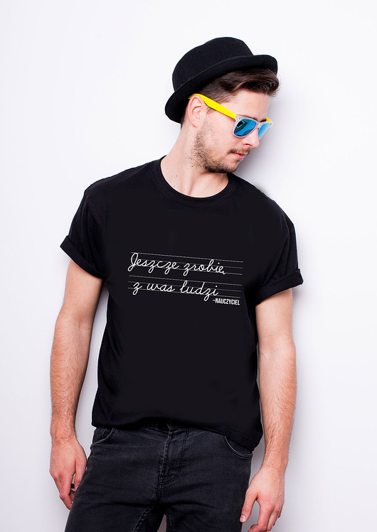 T-shirt męski-ZROBIĘ Z WAS LUDZI AllbagAllprints
