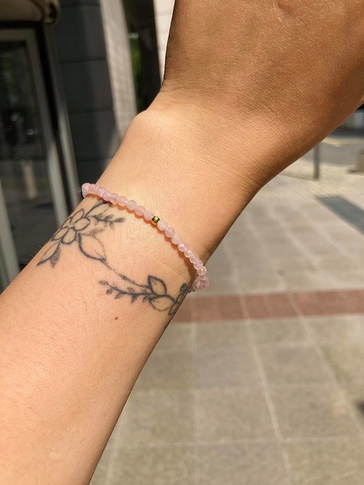 Bransoletka Kwarc Różowy złoto Brazi Druse Jewelry