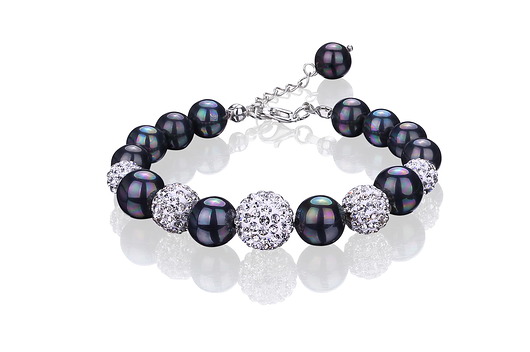 Bransoletka perły, kryształy stopniowane Srebro Coccola JEWELLERY