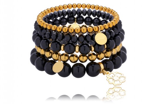 ZESTAW onyksy + hematyty + kryształ J11 Coccola JEWELLERY