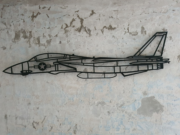 Ozdoby na ścianę Samolot F-14 Tomcat metalowa ozdoba na ścianę 3D
