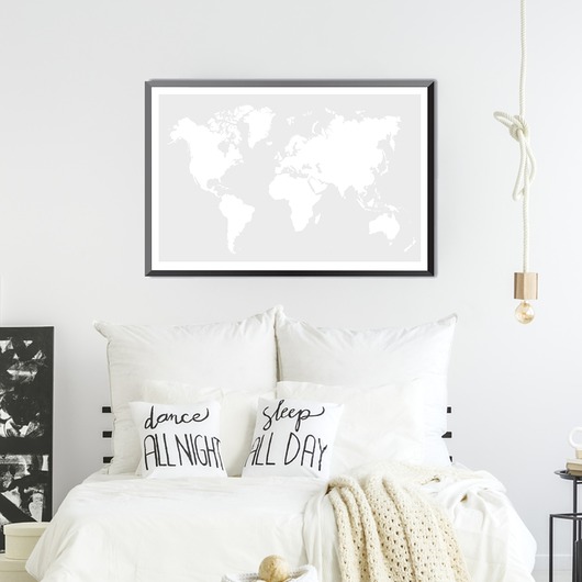 Plakat MAPA ŚWIATA ŚWIAT KONTYNETY  TamTamTu