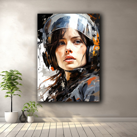 plakaty Portret kosmonautki - Plakat - Druk - Astronauta, Abstrakcja, Loft #5