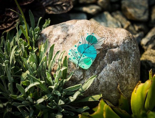przypinki Przypinka minimalizm  flora