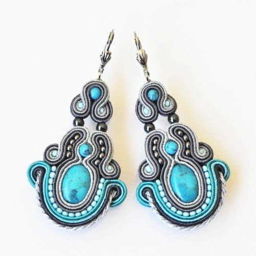 kolczyki soutache Sutaszowe kolczyki COSTA AZUL