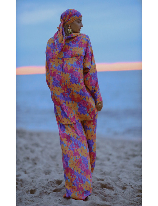 szale damskie CS  - Wiskozowa kolorowa  chusta NEMO