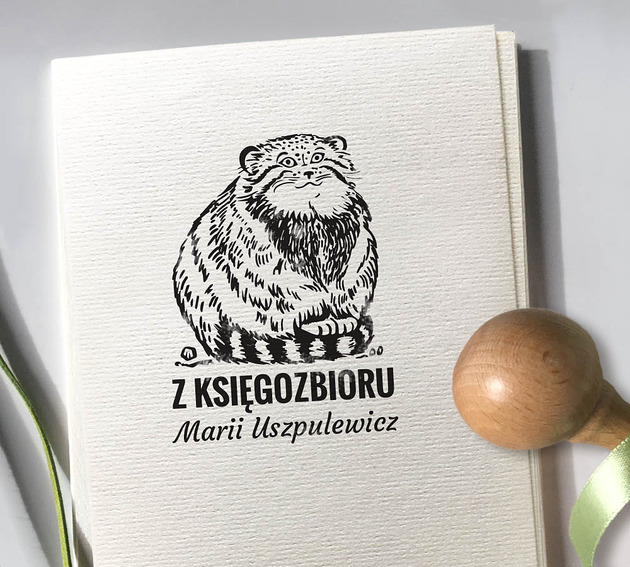 stemple Manul  - Personalizowana pieczątka Ex libris