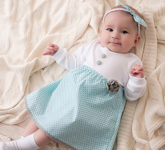 sukienki dla niemowlaka Sukienka Niemowlęca Miętówka