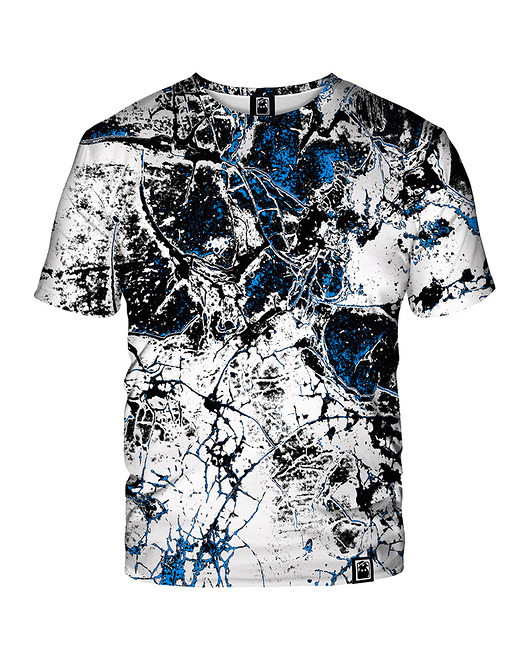 t-shirty męskie Męski T-shirt DR.CROW Marble White