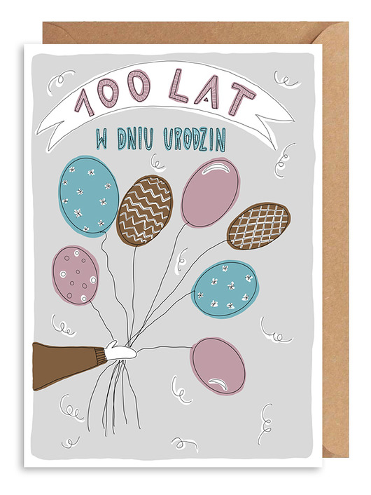 Kartka okazjonalna Balony Gosia Sendlewska