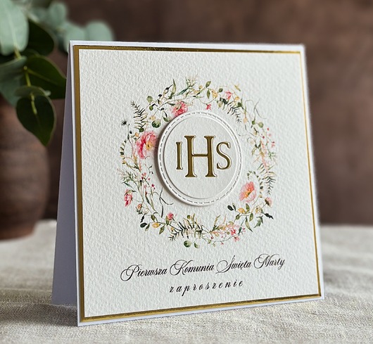 zaproszenia na komunię Zaproszenia na komunię, wzór 48C