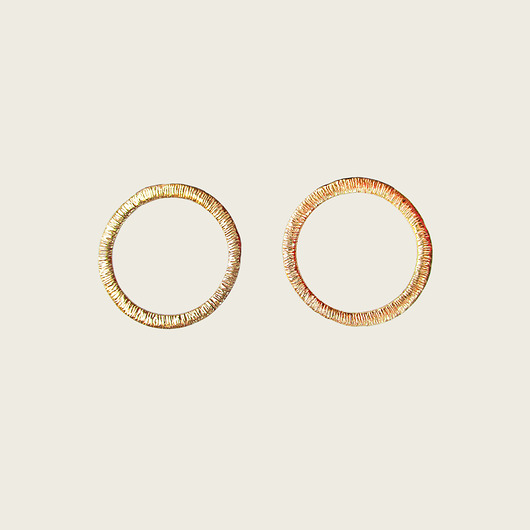 Złote kolczyki koła - Simple KOS jewellery
