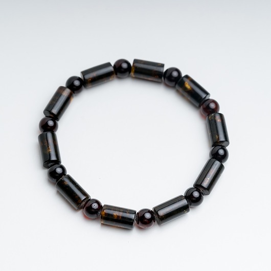 biżuteria męska Personalizowana Bransoletka męska bursztyn bałtycki