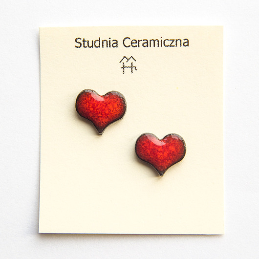kolczyki ceramiczne Kolczyki ceramiczne serca 11mm
