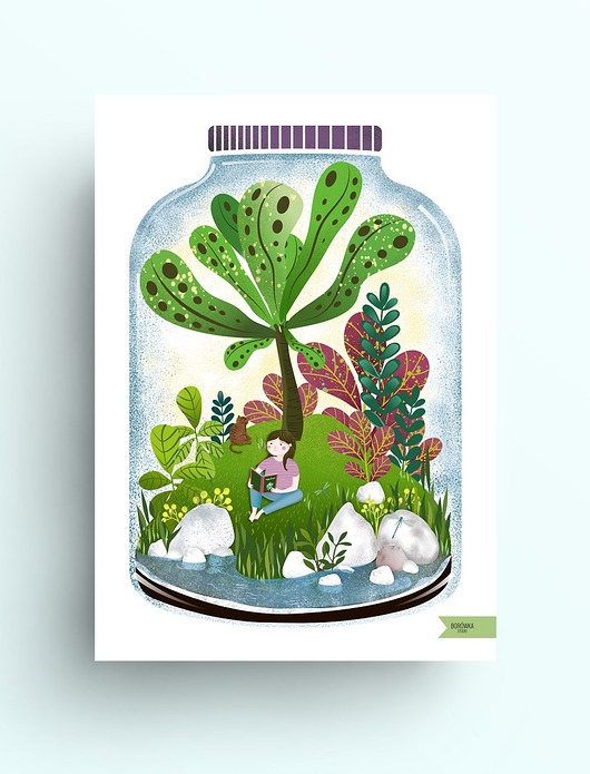 grafiki i ilustracje Ilustracja -  Magiczny słoik 2