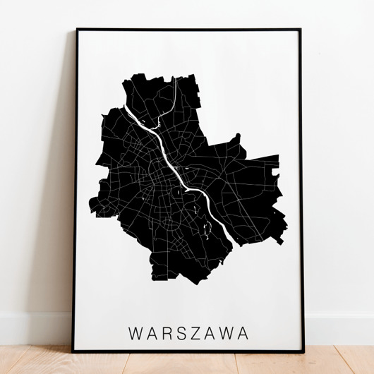Mapa plakat - Warszawa Mappy Maps