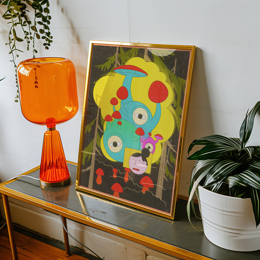 grafiki i ilustracje Plakat Las Grzybów