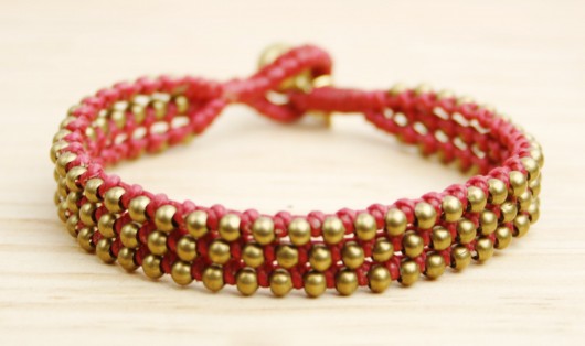 Bransoletka z mosiężnymi kuleczkami LILITH STORE
