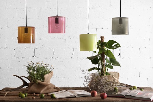 Lampa wisząca szklana NEO I miodowa GIE EL