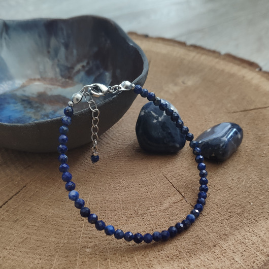 Bransoletka z lapis lazuli - Stormy Sky REVEAL