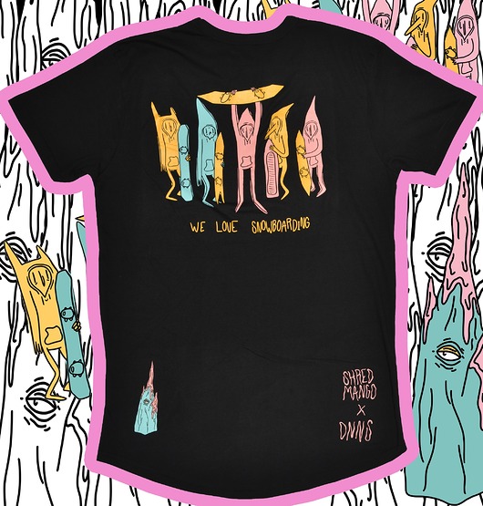 t-shirty męskie Czarny T-shirt Hella Snow Organic