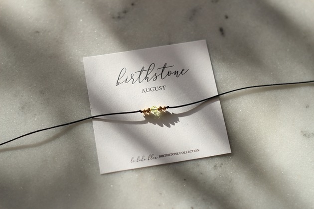 bransoletki na sznurku SIERPIEŃ - AUGUST Birthstone Bracelet