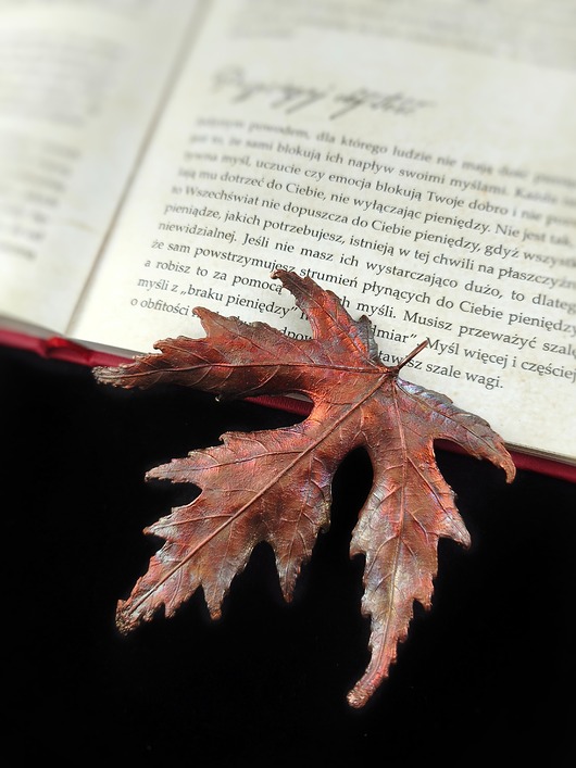 wisiory Liść miedziany Klon Srebrzysty III