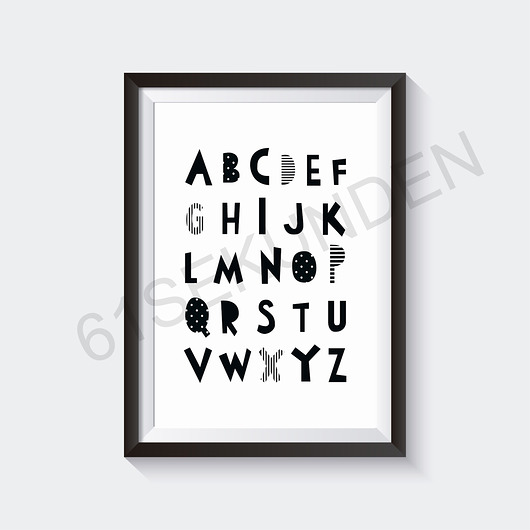  Plakat do pokoju dziecięcego ABC 61sekunden