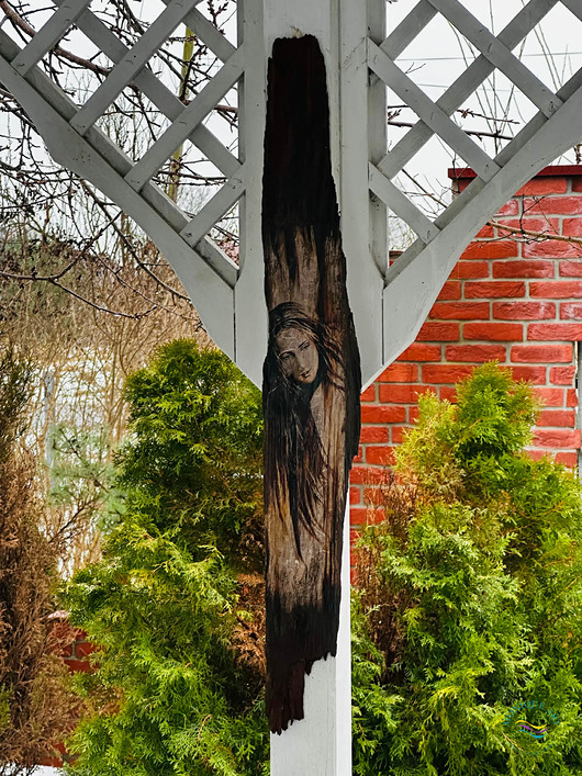 Ozdoby na ścianę Anioł na drewnie, unikatowa dekoracja z duszą, prezent