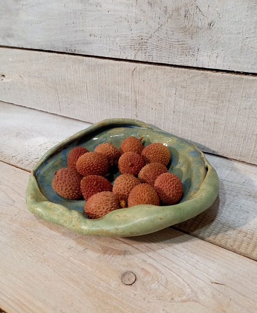 Seledynowy turkusowy półmisek "beret" ceramiKaMDeka