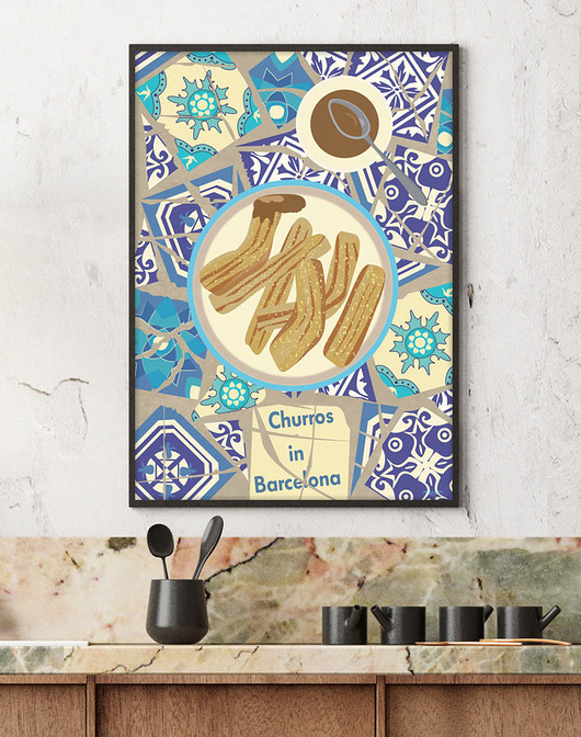 Churros - plakat fine art, giclee minimalmill