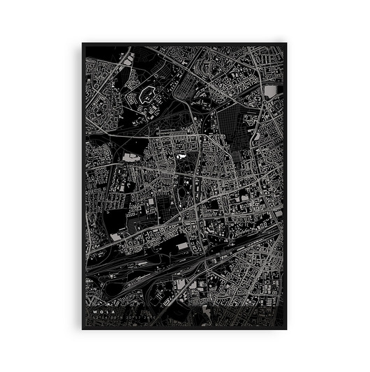 plakaty Plakat Mapa Wola, dzielnice Warszawy