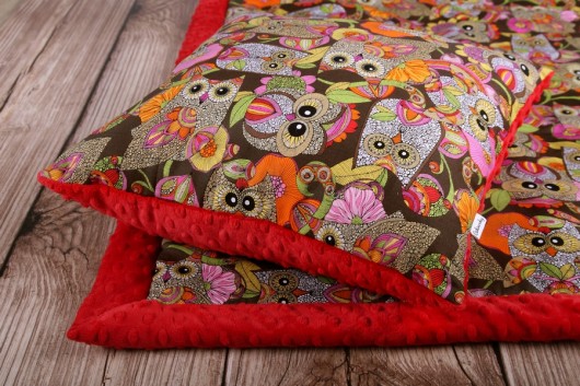 Poduszka, jasiek SweetDreams Sowy czerwony Cziki Monkey