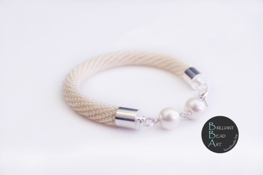 Beadingowa bransoletka - Pudding Pearl BBA