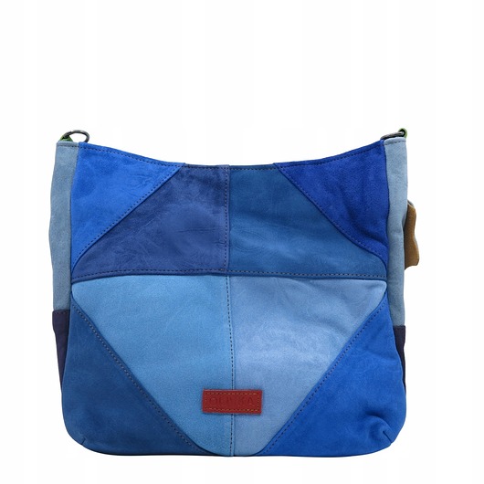 torby na ramię Torebka damska pojemna zamszowa na ramię kolorowa oryginalna OLIVKA