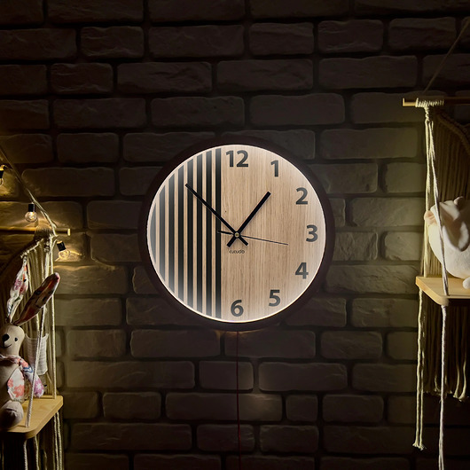 zegary Podświetlany zegar ścienny LED  40 cm