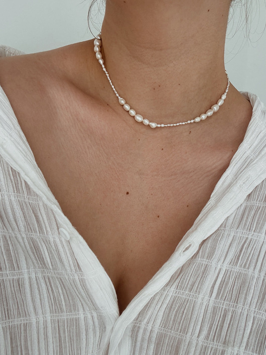 złote naszyjniki Naszyjnik z pereł naturalnych