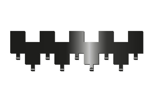 wieszaki Nowoczesny Wieszak Z Kolekcji Simple Geometryczne Pełne Kwadraty Wg06