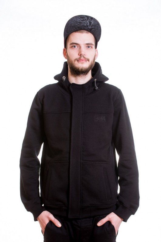 IMPULS bluza męska black  SLOGAN
