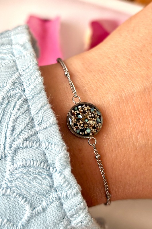 bransoletki - inne Bransoletka dzika marchew na czerni