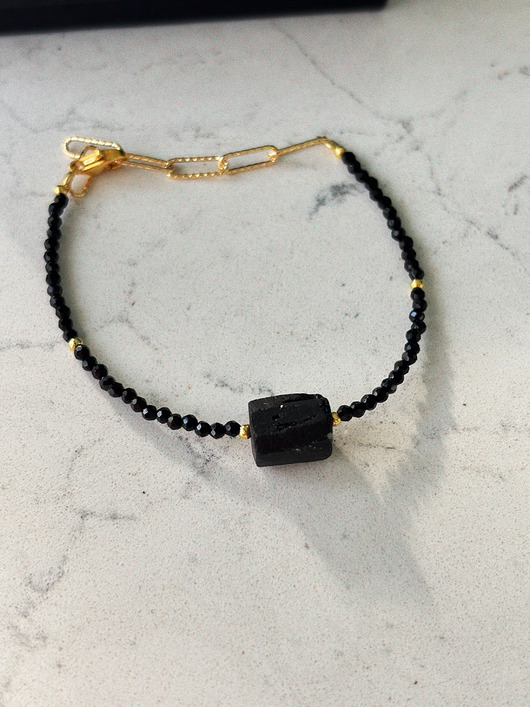 bransoletki z kamieni naturalnych Bransoletka Onyks i Turmalin