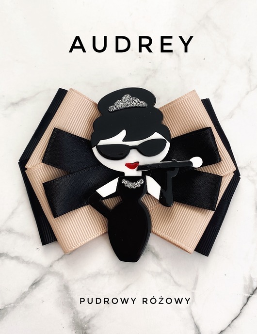 broszki Brosza Audrey  Glamour Nowa Kolekcja 1 szt