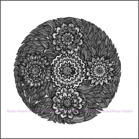 Mandala roślinna wydruk  Margo Hupert